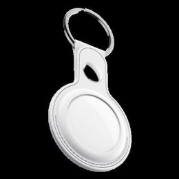 KeyBudz AirTag Keyring - skórzane etui ochronne do AirTag (white)