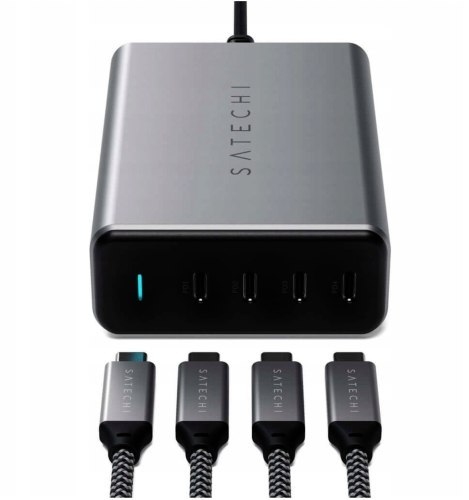 Ładowarka sieciowa Satechi 165W Type-C 4-PORT PD GAN (4xUSB-C up to 100W) ST-UC165GM-EU (Gwiezdna szarość)