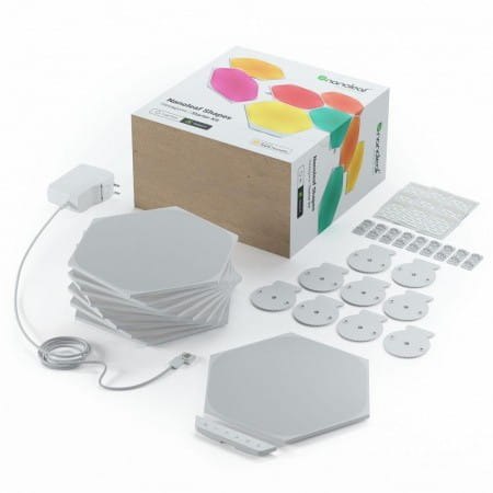 Nanoleaf Shapes Hexagons Starter Kit - panele świetlne (9 paneli, 1 kontroler) Nanoleaf Shapes Hexagons Starter Kit - panele świetlne (9 paneli, 1 kontroler)