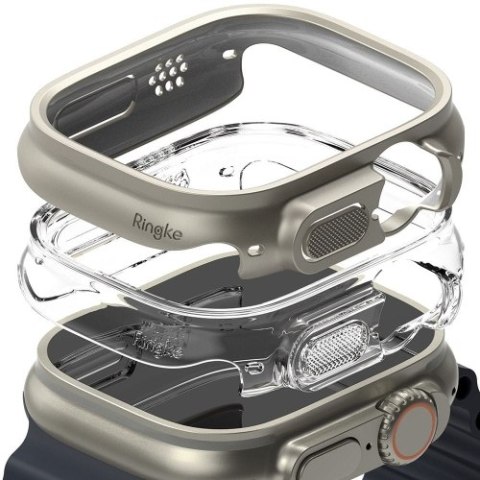 RINGKE SLIM 2-PACK APPLE WATCH ULTRA 1 / 2 (49 MM) CLEAR & TITANIUM GREY RINGKE SLIM 2-PACK APPLE WATCH ULTRA 1 / 2 (49 MM) CLEAR & TITANIUM GREY