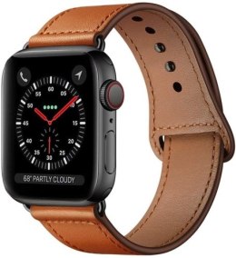 TECH-PROTECT LEATHERFIT APPLE WATCH 4 / 5 / 6 / 7 / 8 / 9 / SE / ULTRA 1 / 2 (42 / 44 / 45 / 49 MM) BROWN