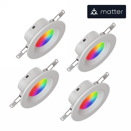 Nanoleaf Essentials Smart Downlight - oświetlenie punktowe 4 sztuki (technologia Matter) Nanoleaf Essentials Smart Downlight - oświetlenie punktowe 4 sztuki (technologia Matter)