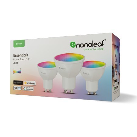 Nanoleaf Essentials Smart - zestaw 3 żarówek GU10 (technologia Matter) Nanoleaf Essentials Smart - zestaw 3 żarówek GU10 (technologia Matter)