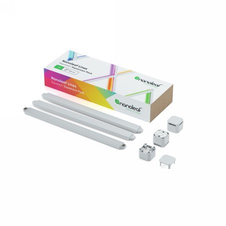 Nanoleaf Lines 90 degrees Expansion Pack - dodatkowe trzy listwy świetlne 90 stopni (3 sztuki) Nanoleaf Lines 90 degrees Expansion Pack - dodatkowe trzy listwy świetlne 90 stopni (3 sztuki)