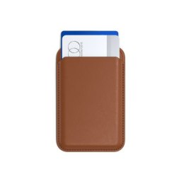 Satechi Vegan-Leather Wallet Stand - portfel i podstawka do iPhone'a z wegańskiej skóry kompatybilny z MagSafe (brown)