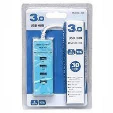 WYP ADAPTER HUB USB 3.0 4 PORTY 4X USB (biały)