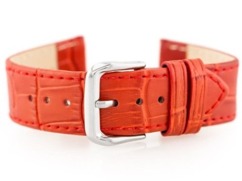 Pasek skórzany do zegarka W41 - czerwony - 22mm Pasek skórzany do zegarka W41 - czerwony - 22mm