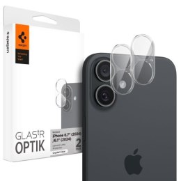 OSŁONA APARATU SPIGEN OPTIK GLAS.TR CAMERA PROTECTOR 2-PACK IPHONE 16 / 16 PLUS CRYSTAL CLEAR