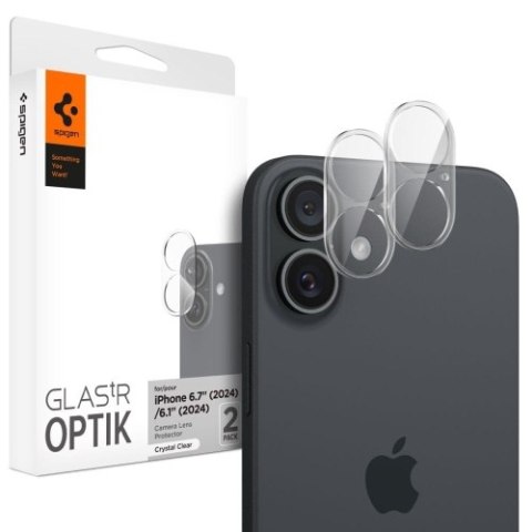 OSŁONA APARATU SPIGEN OPTIK GLAS.TR CAMERA PROTECTOR 2-PACK IPHONE 16 / 16 PLUS CRYSTAL CLEAR OSŁONA APARATU SPIGEN OPTIK GLAS.TR CAMERA PROTECTOR 2-PACK IPHONE 16 / 16 PLUS CRYSTAL CLEAR