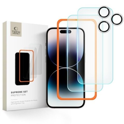 SZKŁO HARTOWANE TECH-PROTECT SUPREME SET 3-PACK IPHONE 16 PRO MAX CLEAR SZKŁO HARTOWANE TECH-PROTECT SUPREME SET 3-PACK IPHONE 16 PRO MAX CLEAR