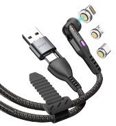 Statik 360 Pro - kabel USB-C z adapterem USB-A oraz trzema wymiennymi wtyczkami magnetycznymi, 1m (USB-C, micro USB, lightning) 