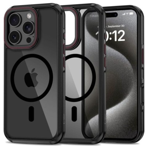 TECH-PROTECT MAGHYBRID MAGSAFE IPHONE 16 PRO BLACK/RED TECH-PROTECT MAGHYBRID MAGSAFE IPHONE 16 PRO BLACK/RED