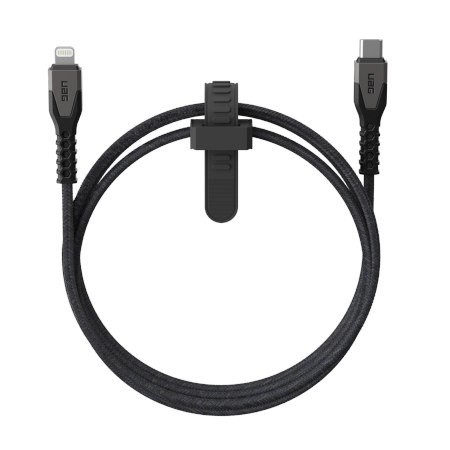 UAG Rugged Cable - kabel USB-C - lightning 30W, 1,5 m (black/gray)