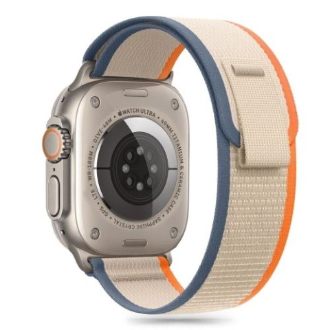 TECH-PROTECT NYLON STRIPE APPLE WATCH 6 / 7 / 8 / 9 / 10 / SE / ULTRA 1 / 2 (44 / 45 / 46 / 49 MM) CREAM/ORANGE TECH-PROTECT NYLON STRIPE APPLE WATCH 6 / 7 / 8 / 9 / 10 / SE / ULTRA 1 / 2 (44 / 45 / 46 / 49 MM) CREAM/ORANGE