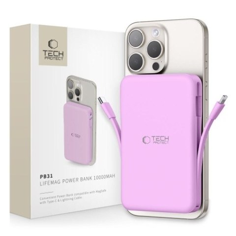 TECH-PROTECT PB31 LIFEMAG MAGSAFE POWER BANK 10000MAH LAVENDER TECH-PROTECT PB31 LIFEMAG MAGSAFE POWER BANK 10000MAH LAVENDER