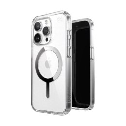 WYP Speck Presidio Perfect-Clear MagSafe - Etui iPhone 15 Pro (Clear / Chrome Finish / Serene Silver)