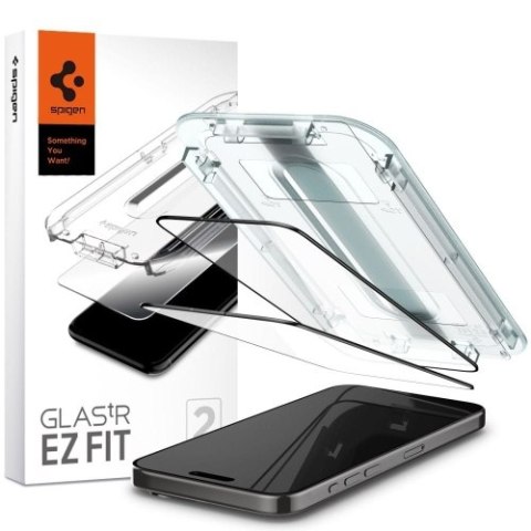 SZKŁO HARTOWANE SPIGEN GLAS.TR "EZ FIT" FC 2-PACK IPHONE 15 PRO MAX BLACK SZKŁO HARTOWANE SPIGEN GLAS.TR "EZ FIT" FC 2-PACK IPHONE 15 PRO MAX BLACK