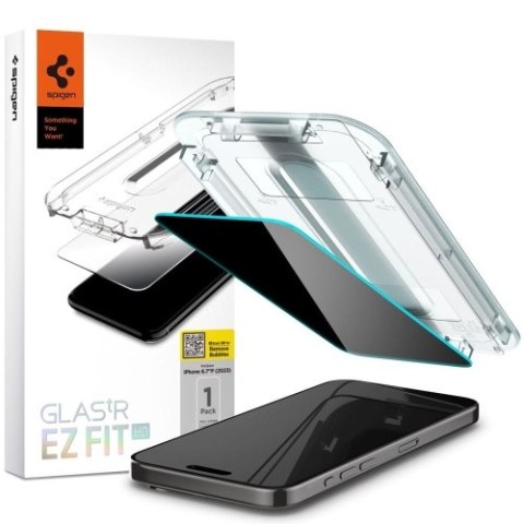 SZKŁO HARTOWANE SPIGEN GLAS.TR "EZ FIT" IPHONE 15 PRO MAX PRIVACY SZKŁO HARTOWANE SPIGEN GLAS.TR "EZ FIT" IPHONE 15 PRO MAX PRIVACY