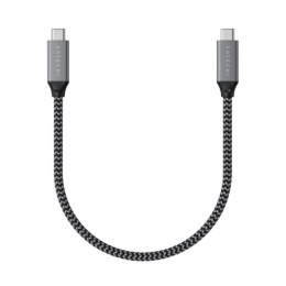 Satechi - kabel USB-C - USB-C 25 cm, 100W, 40Gbps (space gray)