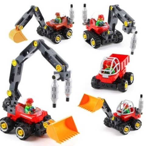 Klocki konstrukcyjne koparka, spycharka 5w1 (42 klocki + 5 kart) Klocki konstrukcyjne koparka, spycharka 5w1 (42 klocki + 5 kart)