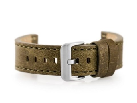 Pasek skórzany do zegarka W48 - PREMIUM - oliwkowy - 24mm Pasek skórzany do zegarka W48 - PREMIUM - oliwkowy - 24mm