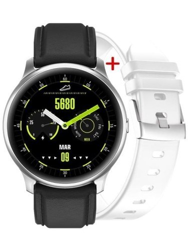 SMARTWATCH MĘSKI G. Rossi G.RSWSF1-3C1-1 silver/black + dodatkowy PASEK (sg003a)