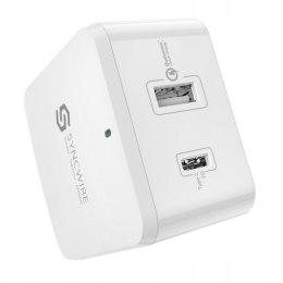 SYNCWIRE Wall Charger PD QC3.0+USB-C3.0 2Ports (EU/US/UK)