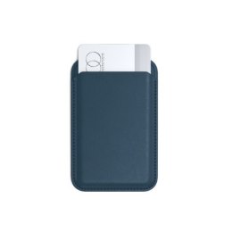 Satechi Vegan-Leather Wallet Stand - portfel i podstawka do iPhone'a z wegańskiej skóry kompatybilny z MagSafe (blue)